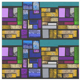 Tissu Blocage abstrait sur noir