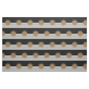 Tissu Blocage noir blanc et soleil Brown