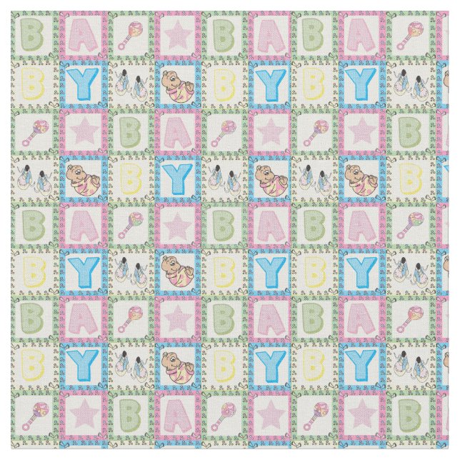Tissu Blocs de bébés filles (Fermer)