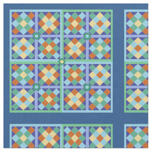Tissu Blocs de mosaïque marocaine