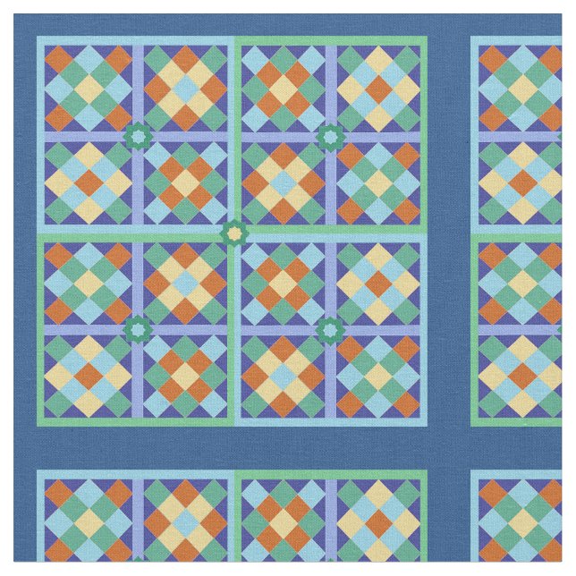 Tissu Blocs de mosaïque marocaine (Fermer)