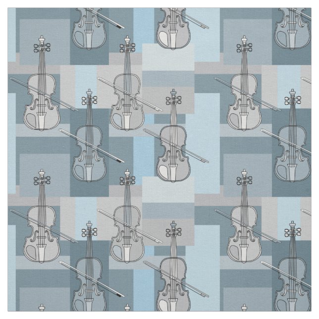 Tissu Blocs de violon coloré (Échantillon)