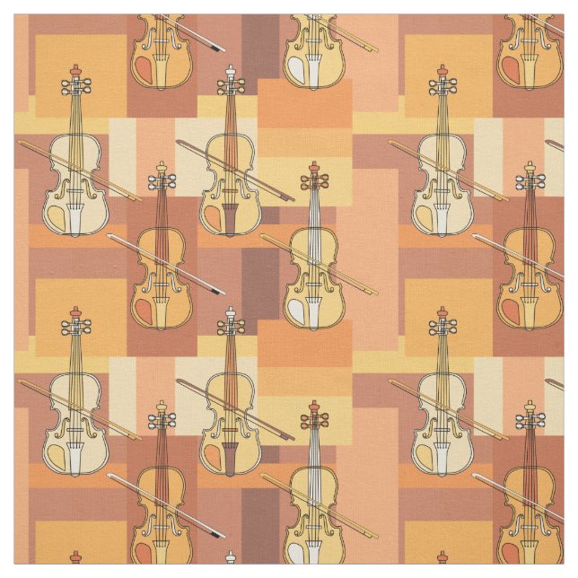 Tissu Blocs de violon coloré (Échantillon)