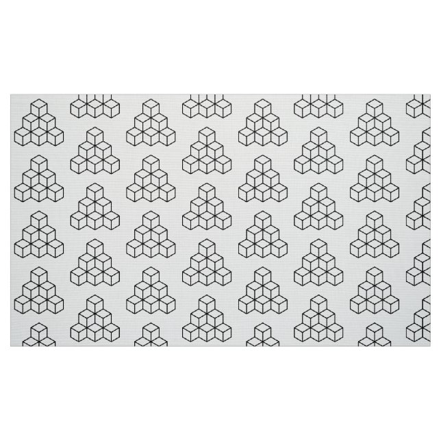 Tissu Blocs géométriques - Noir (Fat Quarter)