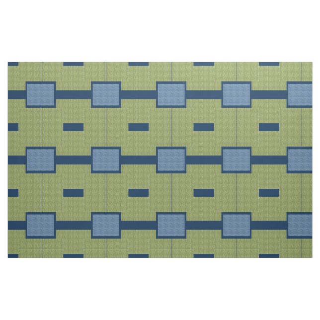 Tissu Blocs vert et bleu (Yard)