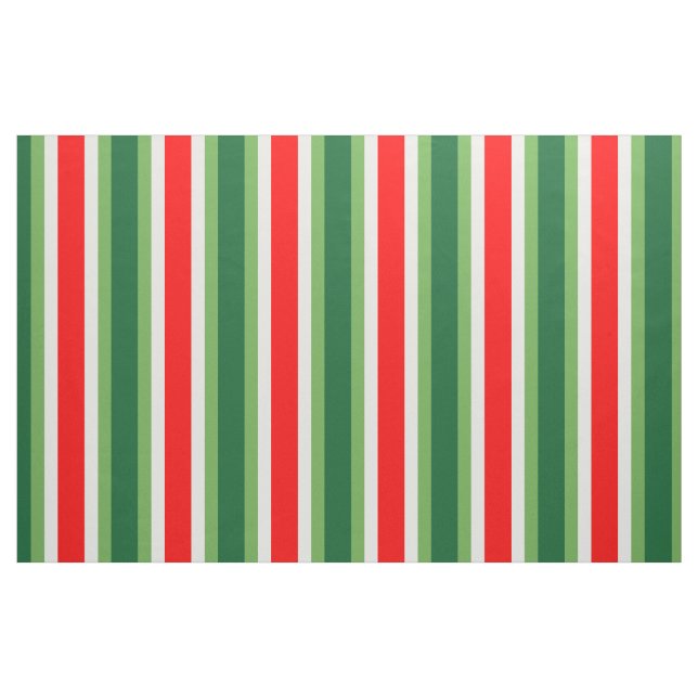 Tissu Blocs Verticaux Vert, Blanc Étoile Et Rouge (Yard)