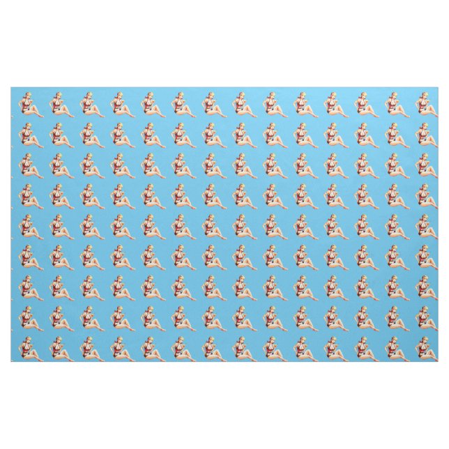 Tissu Blonde Kneeling Modèle de bikini Thunder_Cove (Yard)
