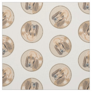 Tissu Bloodhound Peinture rouge mignon odeur chien art