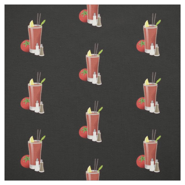 Tissu Bloody Mary Cocktail Motif (Échantillon)