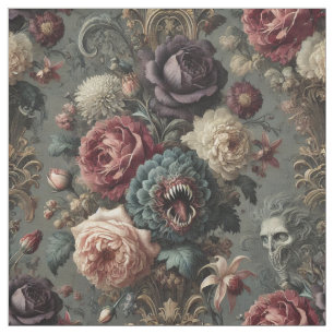 Tissu Bloom Intimidant - Carreau de déclaration gothique