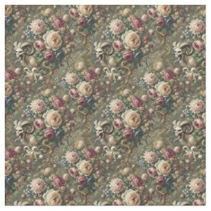 Tissu Blooms Tongue Whipped - Carreaux Gothiques Dense