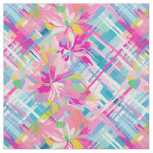Tissu Blossoms Plantés Pastel