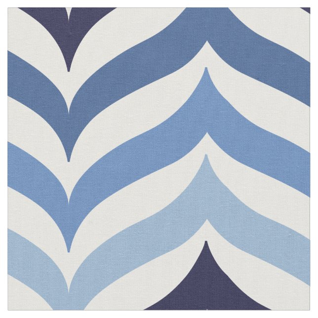 Tissu Blue Couleurs Chevron Pattern (Fermer)