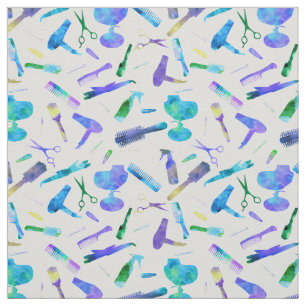 Tissu Blue Green Aquarelle Coiffeuse Liste de Stylo Salo