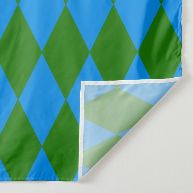 Tissu Blue Green Harlequin Checkered Design  (Créateur téléchargé)