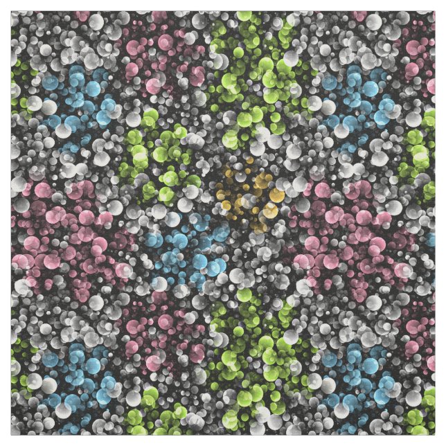 Tissu Blue Orange Pink Lime Vert Pois Motif (Échantillon)