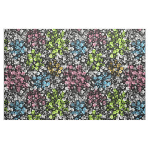 Tissu Blue Orange Pink Lime Vert Pois Motif
