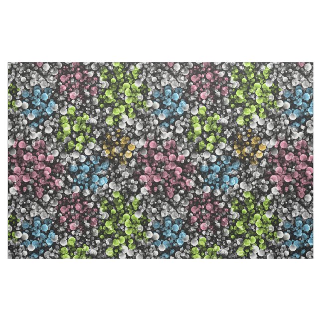 Tissu Blue Orange Pink Lime Vert Pois Motif (Fat Quarter)