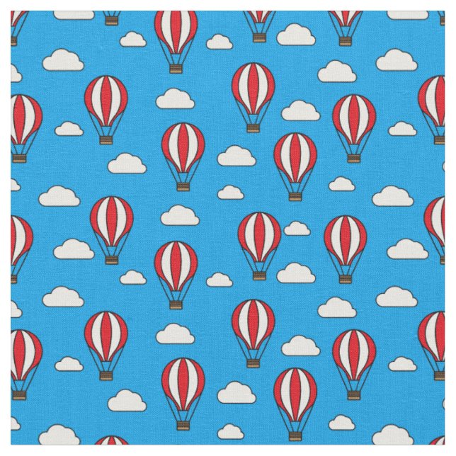 Tissu Blue Sky Hot Air Motif (Fermer)