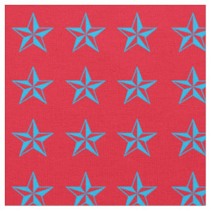 Tissu Blue Stars Rodeo Western Fabric