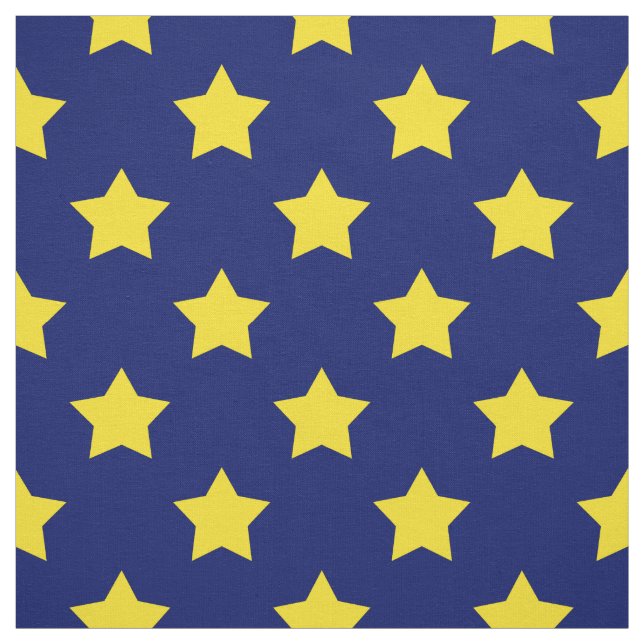 Tissu Blue Yellow Stars Motif Textile décoratif (Échantillon)