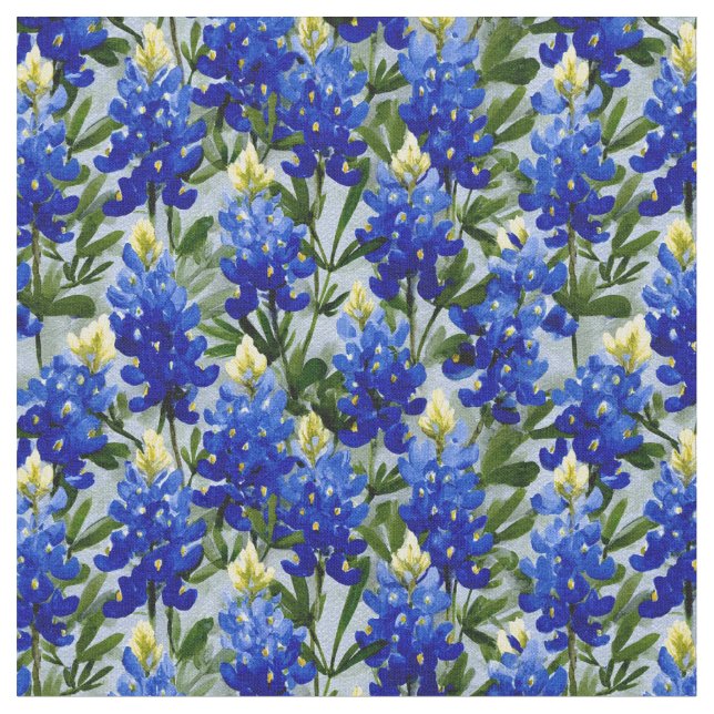 Tissu Bluebonnet de style peint (Fermer)
