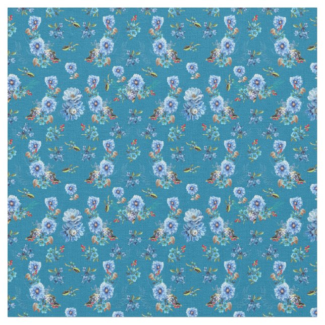 Tissu Blues de Cornflower en aquarelle (Fermer)