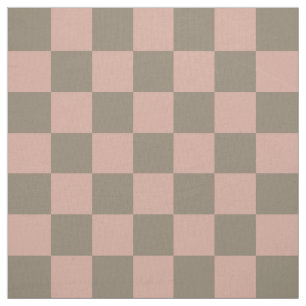 Tissu Blush Neutral Damier - Coton Pima Premium