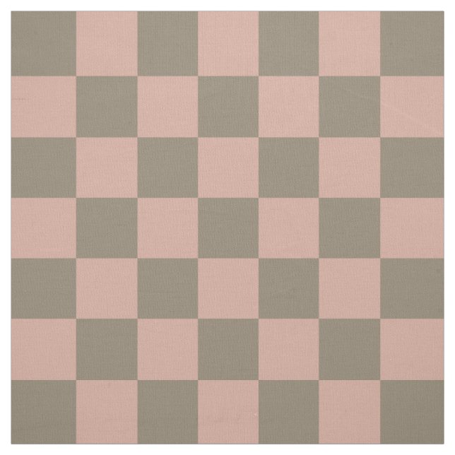 Tissu Blush Neutral Damier - Coton Pima Premium (Échantillon)