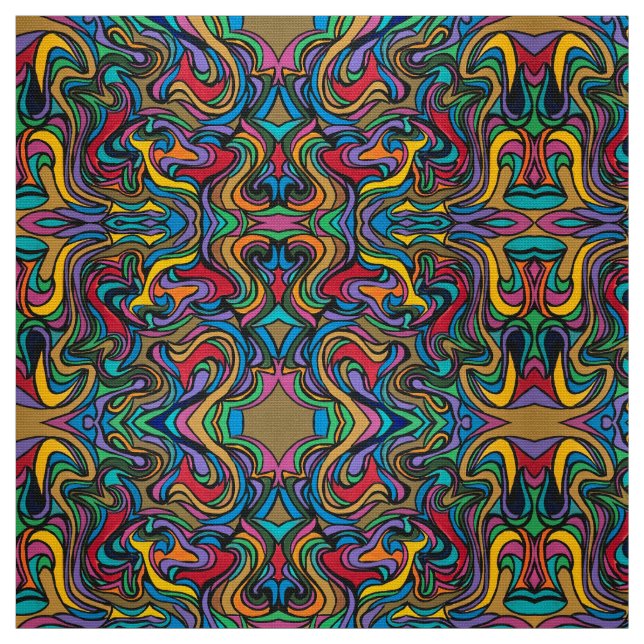 Tissu Blustery Day-Bold coloré Abstrait Motif (Échantillon)