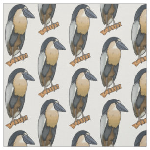 Tissu Boat-billed heron bird cartoon