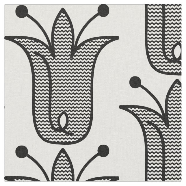 TISSU BOHÉMIEN FLEUR ZENTANGEL (Fermer)
