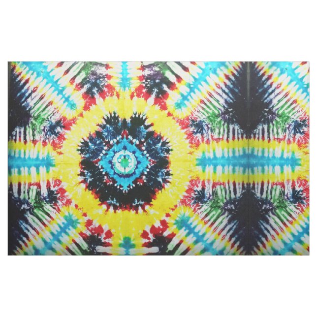 Tissu Boho a teint en nouant le rouge de jaune d'Aqua de (Fat Quarter)
