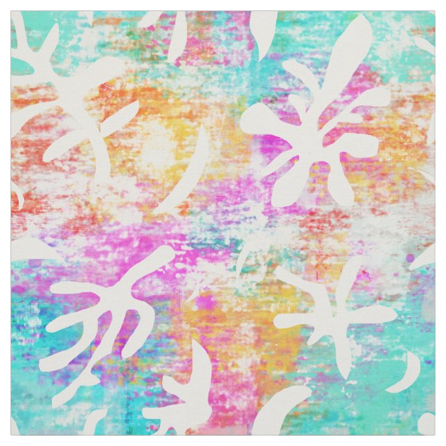 Tissu Boho Abstrait Matisse Formes botaniques (Échantillon)