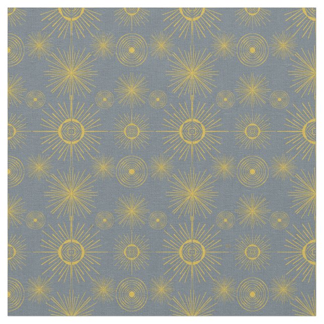 Tissu Boho Celestial Sun Stars Motif Vintage (Fermer)