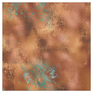 Tissu Boho Cuivre Turquoise Chic