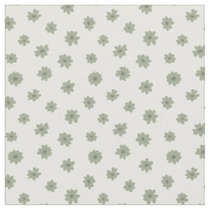 Tissu Boho Ditsy Vert Sauge Floral Féminin Minuscule