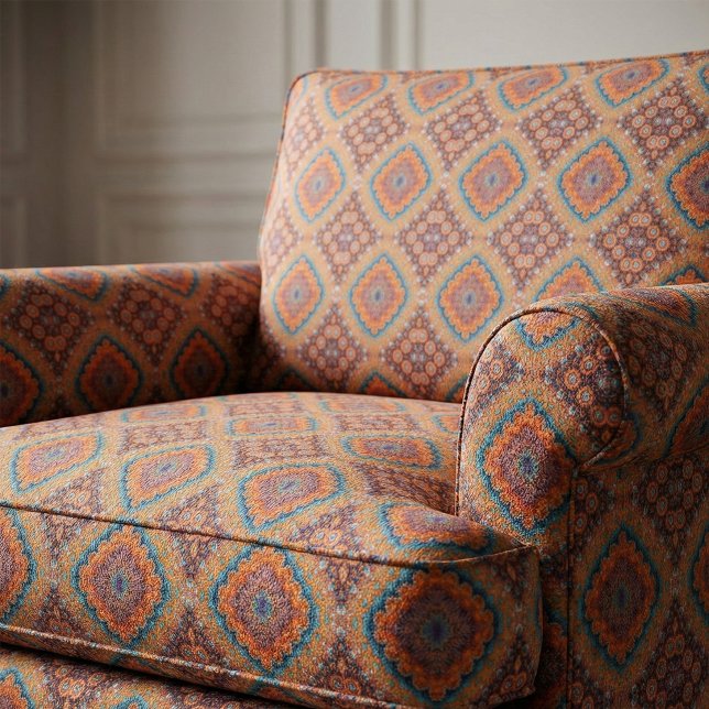 Tissu Boho Eclectique Kaleidoscopique Hip Turquoise Ochr (Créateur téléchargé)