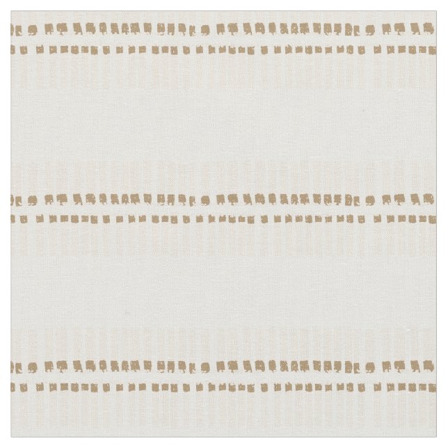Tissu Boho géo lignes simples beige blanc rustique (Fermer)