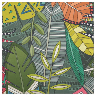 Tissu boho hojas