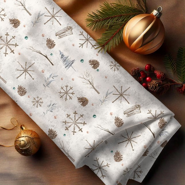 Tissu Boho Twigs & Pinecone Christmas ID986 (Créateur téléchargé)
