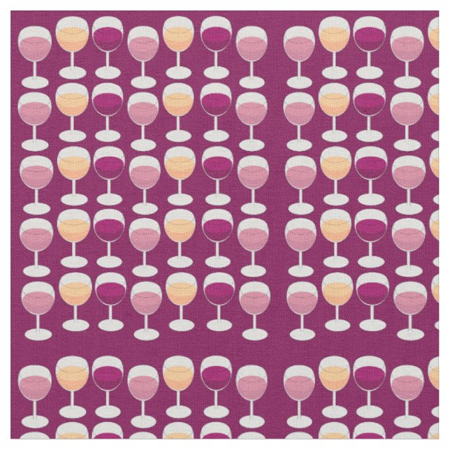 Tissu Boire un Motif de vin amusant (Fermer)