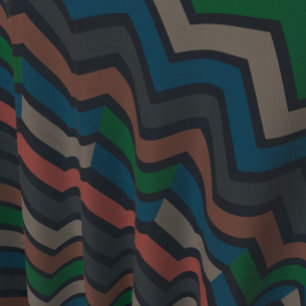 Tissu Bois sombre Terre Zigzag Chevron