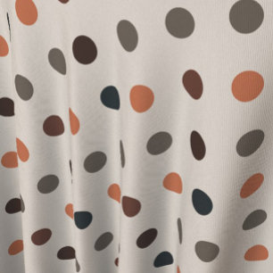 Tissu Bois Tons Terre Légère Motif à Points Polka