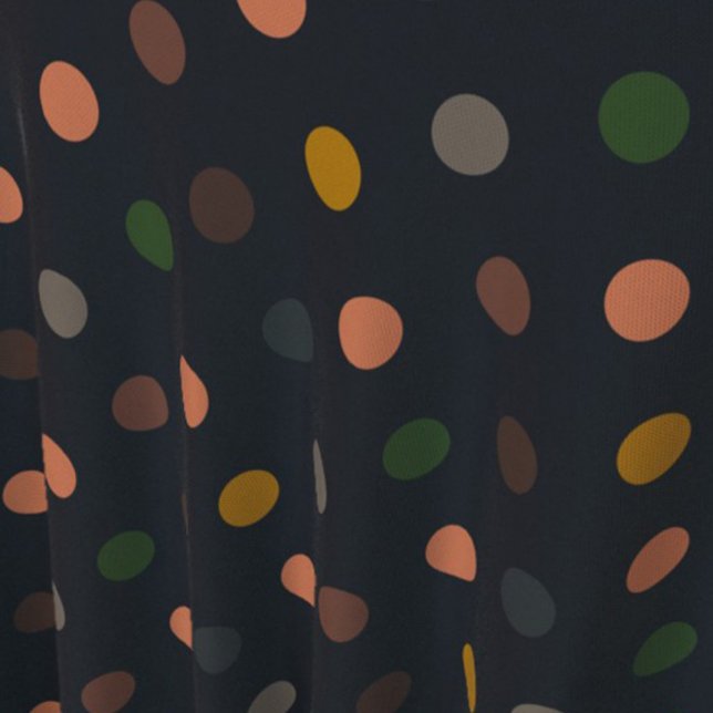 Tissu Bois Tons Terre Sombres Motif Points Polka (Créateur téléchargé)