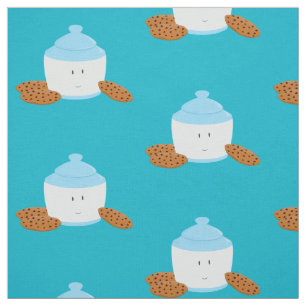 Tissu Boîte à biscuits de sourire avec des biscuits