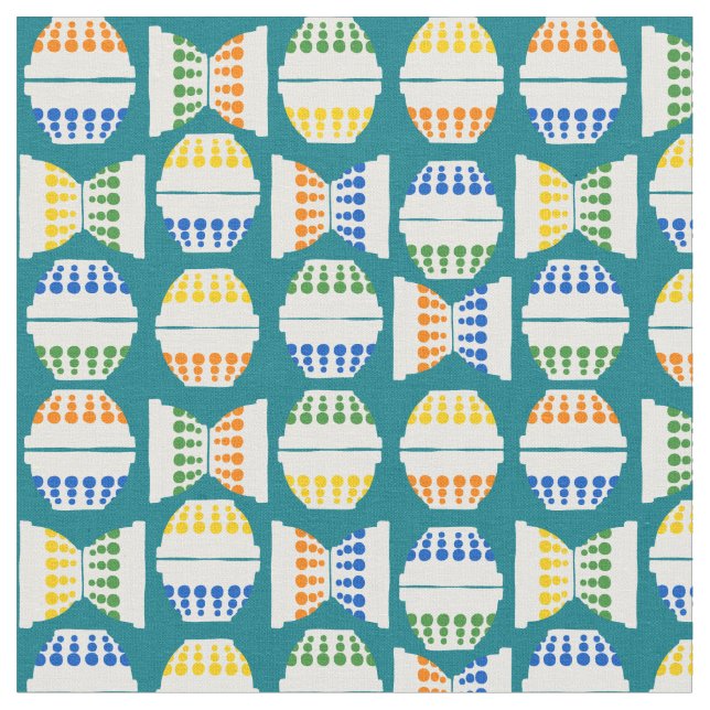 Tissu Bol de mélange vintage avec Pois (Fermer)