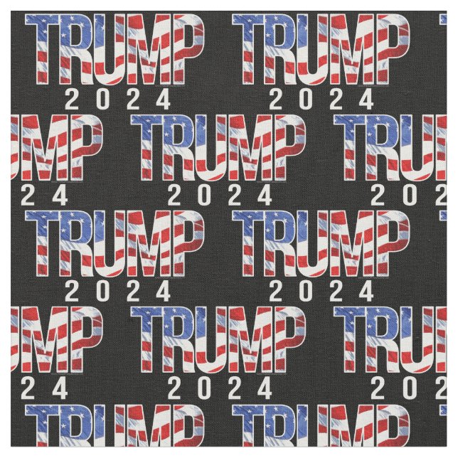 Tissu Bold Donald Trump 2024 Motif patriotique (Fermer)