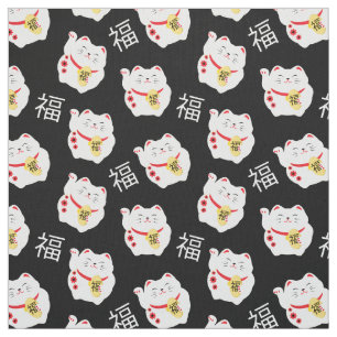 Tissu Bon Chat Fortune Chat Lucky Charme