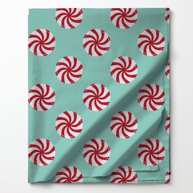 Tissu Bonbon Red Peppermint Turquoise (Créateur téléchargé)